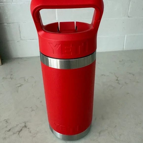 Brand New Yeti Rambler Jr 12 oz Kids Bottle Canyon Red - Picture 3 of 15